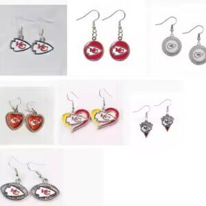 KANSAS CITY CHIEFS JEWELRY - EARRINGS, BRACELETS AND NECKLACES